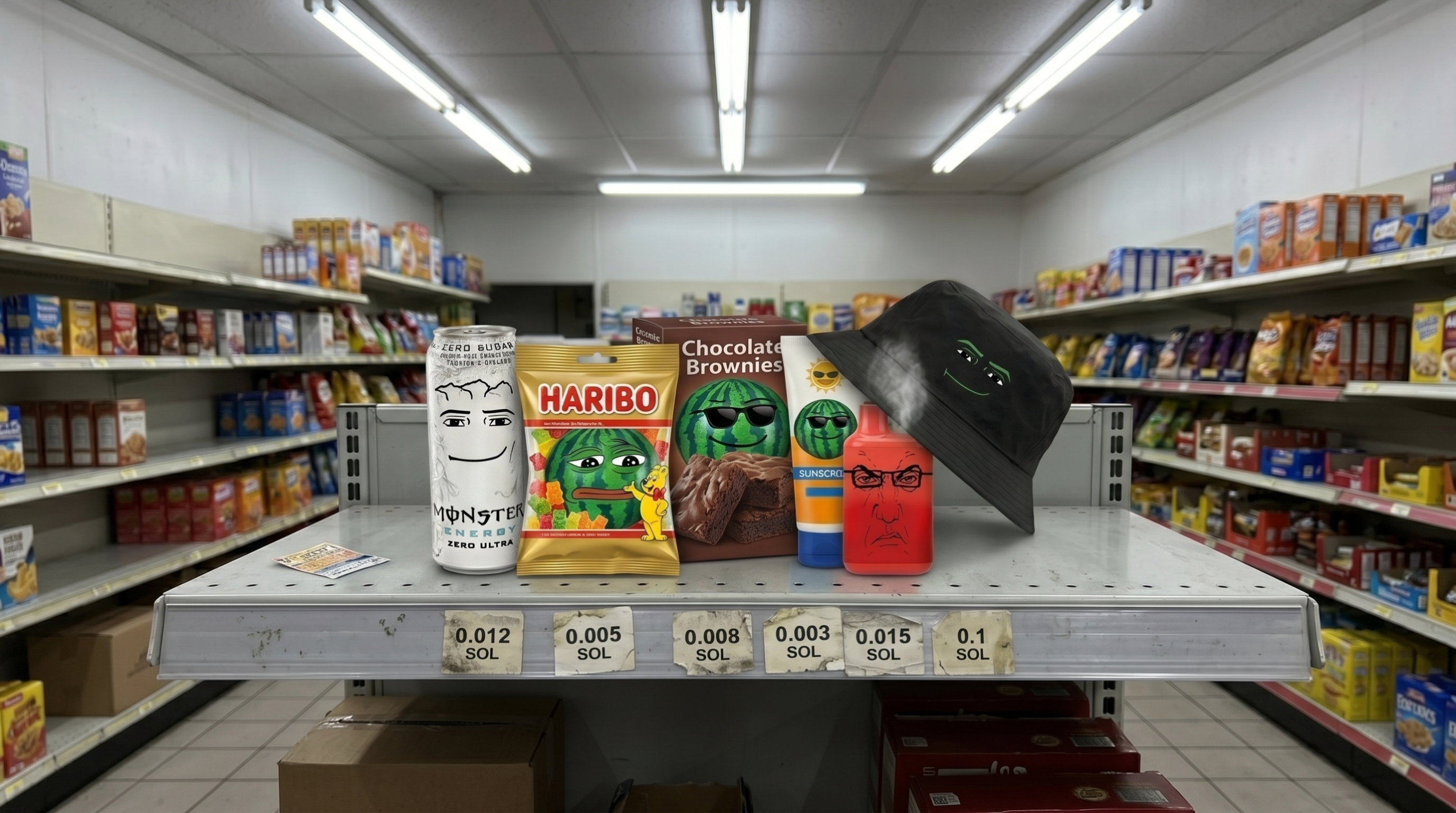 SUMMER products displayed on a store shelf